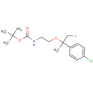 CAS No:271245-28-4 tert-butyl N-[2-[2-(4-chlorophenyl)-1-iodopropan-2-yl]oxyethyl]carbamate