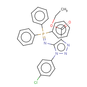 CAS No:272123-45-2 1H-1,2,3-Triazole-4-carboxylicacid, 1-(4-chlorophenyl)-5-[(triphenylphosphoranylidene)amino]-, ethyl ester