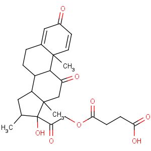 CAS No:27303-92-0 4-[2-[(8S,9S,10R,13S,14S,16S,17R)-17-hydroxy-10,13,16-trimethyl-3,<br />11-dioxo-6,7,8,9,12,14,15,<br />16-octahydrocyclopenta[a]phenanthren-17-yl]-2-oxoethoxy]-4-oxobutanoic<br />acid