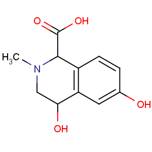 CAS No:27402-68-2 (1S,4R)-4,6-dihydroxy-2-methyl-3,4-dihydro-1H-isoquinoline-1-carboxylic<br />acid