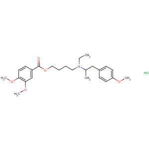 CAS No:2753-45-9 4-[ethyl-[1-(4-methoxyphenyl)propan-2-yl]amino]butyl<br />3,4-dimethoxybenzoate