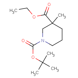 CAS No:278789-43-8 1-O-tert-butyl 3-O-ethyl 3-methylpiperidine-1,3-dicarboxylate