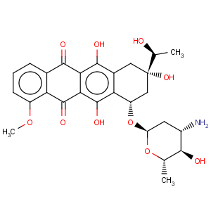 CAS No:28008-55-1 5,12-Naphthacenedione,10-[(3-amino-2,3,6-trideoxy-a-L-lyxo-hexopyranosyl)oxy]-7,8,9,10-tetrahydro-6,8,11-trihydroxy-8-[(1S)-1-hydroxyethyl]-1-methoxy-,(8S,10S)-