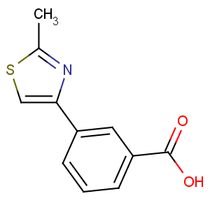 CAS No:28077-41-0 3-(2-methyl-1,3-thiazol-4-yl)benzoic acid