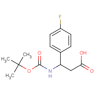 CAS No:284493-72-7 3-(4-fluorophenyl)-3-[(2-methylpropan-2-yl)oxycarbonylamino]propanoic<br />acid