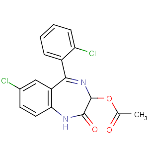 CAS No:2848-96-6 [7-chloro-5-(2-chlorophenyl)-2-oxo-1,3-dihydro-1,4-benzodiazepin-3-yl]<br />acetate
