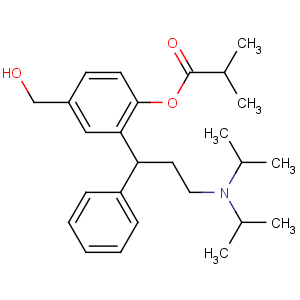 CAS No:286930-02-7 [2-[(1R)-3-[di(propan-2-yl)amino]-1-phenylpropyl]-4-(hydroxymethyl)<br />phenyl] 2-methylpropanoate
