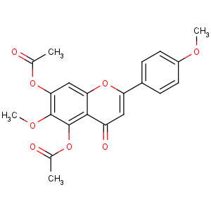 CAS No:28736-80-3 4H-1-Benzopyran-4-one,5,7-bis(acetyloxy)-6-methoxy-2-(4-methoxyphenyl)-