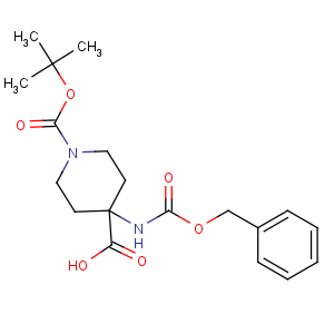 CAS No:288154-16-5 1-[(2-methylpropan-2-yl)oxycarbonyl]-4-(phenylmethoxycarbonylamino)<br />piperidine-4-carboxylic acid