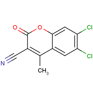 CAS No:288399-86-0 6,7-dichloro-4-methyl-2-oxochromene-3-carbonitrile