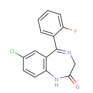 CAS No:2886-65-9 7-chloro-5-(2-fluorophenyl)-1,3-dihydro-1,4-benzodiazepin-2-one