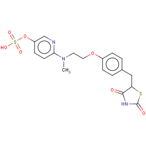 CAS No:288853-63-4 2,4-Thiazolidinedione,5-[[4-[2-[methyl[5-(sulfooxy)-2-pyridinyl]amino]ethoxy]phenyl]methyl]-