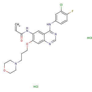 CAS No:289499-45-2 N-[4-(3-chloro-4-fluoroanilino)-7-(3-morpholin-4-ylpropoxy)quinazolin-6-<br />yl]prop-2-enamide