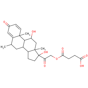 CAS No:2921-57-5 4-[2-[(6S,8S,9S,10R,11S,13S,14S,17R)-11,17-dihydroxy-6,10,<br />13-trimethyl-3-oxo-7,8,9,11,12,14,15,<br />16-octahydro-6H-cyclopenta[a]phenanthren-17-yl]-2-oxoethoxy]-4-<br />oxobutanoic acid