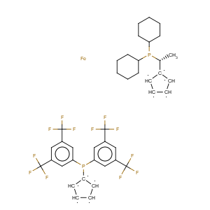CAS No:292638-88-1 Ferrocene,1-[bis[3,5-bis(trifluoromethyl)phenyl]phosphino]-2-[(1R)-1-(dicyclohexylphosphino)ethyl]-,(1R)-