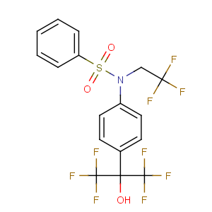 CAS No:293754-55-9 N-[4-(1,1,1,3,3,3-hexafluoro-2-hydroxypropan-2-yl)phenyl]-N-(2,2,<br />2-trifluoroethyl)benzenesulfonamide