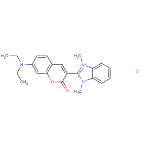 CAS No:29556-33-0 7-(diethylamino)-3-(1,<br />3-dimethylbenzimidazol-3-ium-2-yl)chromen-2-one