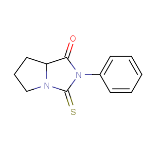 CAS No:29635-99-2 (7aS)-2-phenyl-3-sulfanylidene-5,6,7,7a-tetrahydropyrrolo[1,<br />2-c]imidazol-1-one