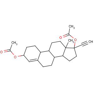 CAS No:297-76-7 [(3S,8R,9S,10R,13S,14S,17R)-17-acetyloxy-17-ethynyl-13-methyl-2,3,6,7,8,<br />9,10,11,12,14,15,16-dodecahydro-1H-cyclopenta[a]phenanthren-3-yl]<br />acetate