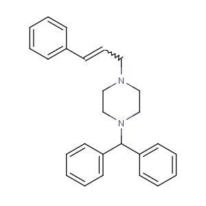 CAS No:298-57-7 1-benzhydryl-4-[(E)-3-phenylprop-2-enyl]piperazine