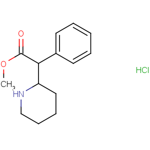 CAS No:298-59-9 methyl 2-phenyl-2-piperidin-2-ylacetate