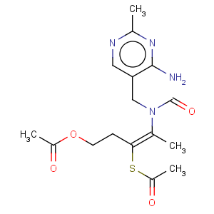 CAS No:299-89-8 Ethanethioic acid,S-[1-[2-(acetyloxy)ethyl]-2-[[(4-amino-2-methyl-5-pyrimidinyl)methyl]formylamino]-1-propen-1-yl]ester