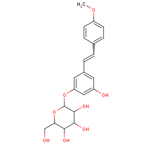 CAS No:30197-14-9 2-[3-hydroxy-5-[(E)-2-(4-methoxyphenyl)ethenyl]phenoxy]-6-<br />(hydroxymethyl)oxane-3,4,5-triol