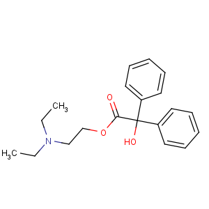 CAS No:302-40-9 2-(diethylamino)ethyl 2-hydroxy-2,2-diphenylacetate