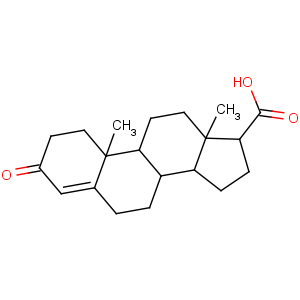 CAS No:302-97-6 (8S,9S,10R,13S,14S,17S)-10,13-dimethyl-3-oxo-1,2,6,7,8,9,11,12,14,15,16,<br />17-dodecahydrocyclopenta[a]phenanthrene-17-carboxylic acid
