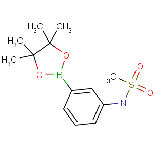 CAS No:305448-92-4 N-[3-(4,4,5,5-tetramethyl-1,3,<br />2-dioxaborolan-2-yl)phenyl]methanesulfonamide