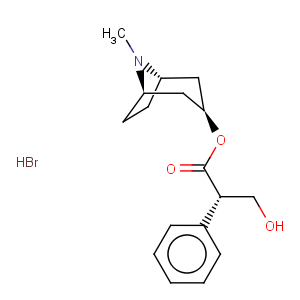 CAS No:306-03-6 Benzeneacetic acid, a-(hydroxymethyl)-,(3-endo)-8-methyl-8-azabicyclo[3.2.1]oct-3-yl ester, hydrobromide (1:1), (aS)-
