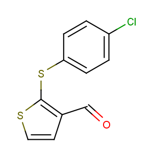 CAS No:306935-23-9 2-(4-chlorophenyl)sulfanylthiophene-3-carbaldehyde