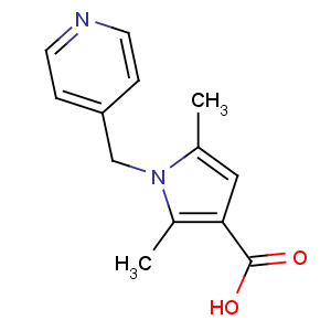 CAS No:306936-15-2 2,5-dimethyl-1-(pyridin-4-ylmethyl)pyrrole-3-carboxylic acid
