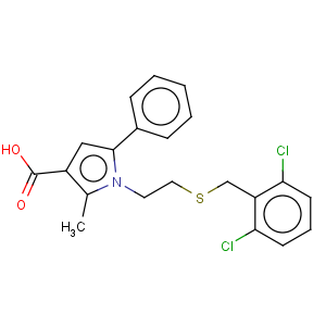 CAS No:306936-26-5 1H-Pyrrole-3-carboxylicacid, 1-[2-[[(2,6-dichlorophenyl)methyl]thio]ethyl]-2-methyl-5-phenyl-