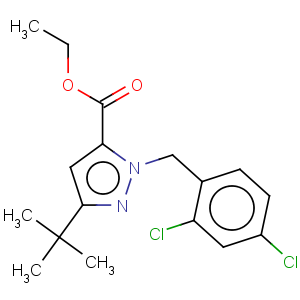 CAS No:306936-96-9 1H-Pyrazole-5-carboxylicacid, 1-[(2,4-dichlorophenyl)methyl]-3-(1,1-dimethylethyl)-, ethyl ester
