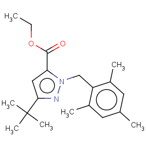 CAS No:306936-99-2 1H-Pyrazole-5-carboxylicacid, 3-(1,1-dimethylethyl)-1-[(2,4,6-trimethylphenyl)methyl]-, ethyl ester