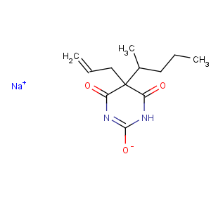CAS No:309-43-3 2,4,6(1H,3H,5H)-Pyrimidinetrione,5-(1-methylbutyl)-5-(2-propen-1-yl)-, sodium salt (1:1)