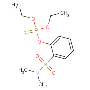 CAS No:30978-92-8 Phosphorothioic acid,O,O-diethyl ester, O-ester with o-hydroxy-N,N-dimethylbenzenesulfonamide (8CI)