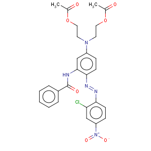CAS No:31501-01-6 Benzamide,N-[5-[bis[2-(acetyloxy)ethyl]amino]-2-[2-(2-chloro-4-nitrophenyl)diazenyl]phenyl]-