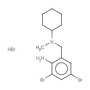 CAS No:31611-41-3 Benzenemethanamine,2-amino-3,5-dibromo-N-cyclohexyl-N-methyl-, hydrobromide (1:1)