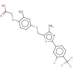 CAS No:317318-84-6 Aceticacid,2-[4-[[[2-[3-fluoro-4-(trifluoromethyl)phenyl]-4-methyl-5-thiazolyl]methyl]thio]-2-methylphenoxy]-