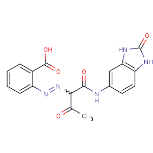 CAS No:31837-42-0 2-[[1,3-dioxo-1-[(2-oxo-1,<br />3-dihydrobenzimidazol-5-yl)amino]butan-2-yl]diazenyl]benzoic acid