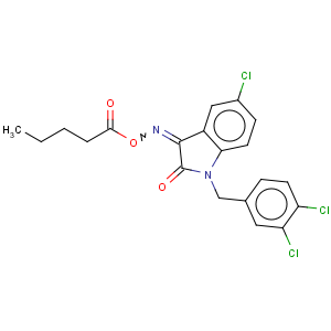 CAS No:320420-74-4 5-chloro-1-(3,4-dichlorobenzyl)-1H-indole-2,3-dione 3-(O-pentanoyloxime)