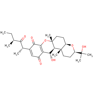 CAS No:32450-26-3 Pyrano[3,2-a]xanthene-8,11-dione,9-[(1S,3S)- 1,3-dimethyl-2-oxopentyl]-1,2,3,4a,5,6,6a,12,- 12a,12b-decahydro-3-(1-hydroxy-1-methylethyl)- 6a,12b-dimethyl-,(3R,4aR,6aR,12aR,- 12bR)- 