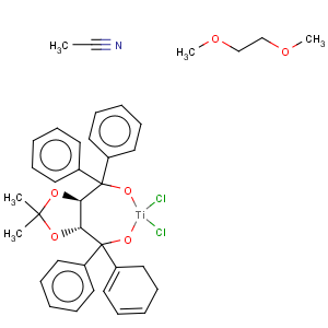 CAS No:328123-04-2 (4R,5R)-(-)-2,2-Dimethyl-alpha,alpha,alpha',alpha'-tetraphenyl-1,3-dioxolane-4,5-dimethanolato[1,2-bis(dimethoxy)ethane]titanium (IV) dichloride