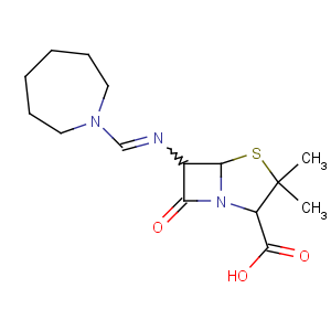 CAS No:32887-01-7 (2S,5R,6R)-6-(azepan-1-ylmethylideneamino)-3,<br />3-dimethyl-7-oxo-4-thia-1-azabicyclo[3.2.0]heptane-2-carboxylic acid