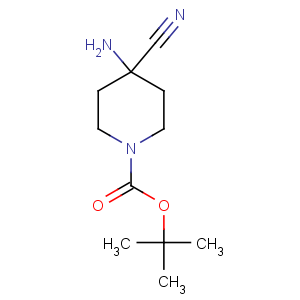 CAS No:331281-25-5 1-Piperidinecarboxylicacid, 4-amino-4-cyano-, 1,1-dimethylethyl ester