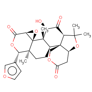 CAS No:33237-37-5 1H,3H,6H,8H-Oxireno[c]pyrano[4'',3'':2',3']furo[3',4':5,6]naphtho[1,2-d]pyran-3,7,10(6aH,9aH)-trione,12-(3-furanyl)octahydro-8-hydroxy-6,6,8a,12a-tetramethyl-, (4aS,6aS,8R,8aS,8bR,9aS,12S,12aS,14aR,14bR)-