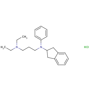 CAS No:33237-74-0 1,3-Propanediamine,N1-(2,3-dihydro-1H-inden-2-yl)-N3,N3-diethyl-N1-phenyl-, hydrochloride (1:1)