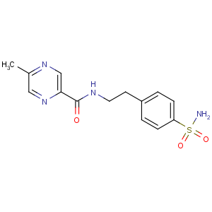 CAS No:33288-71-0 5-methyl-N-[2-(4-sulfamoylphenyl)ethyl]pyrazine-2-carboxamide